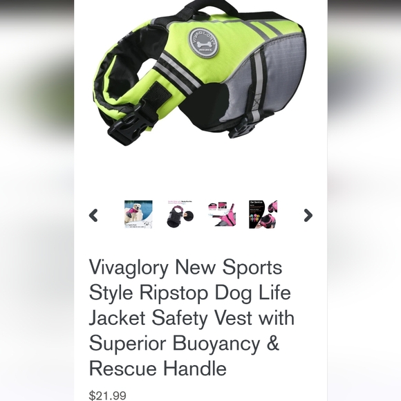 Vivaglory Small Dog Life Vest with Handle - Picture 1 of 5